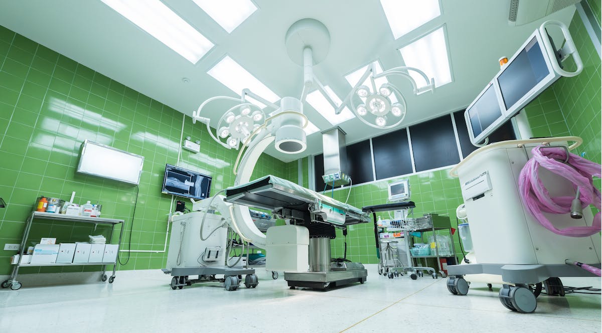 Modern hospital room prepared for patient care